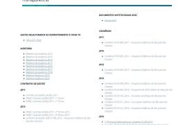 AFAC - Associação para o Fomento da Arte e da Cultura 6 Captura de tela da página Transparência do site AFAC