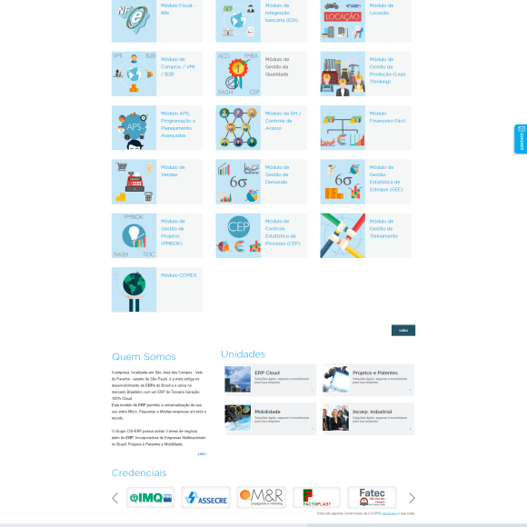 Soluções site CIS-ERP