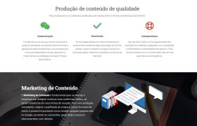 Captura de tela da área de conteúdo do site Click Textos