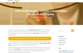 Captura de tela de um post do site Click Textos