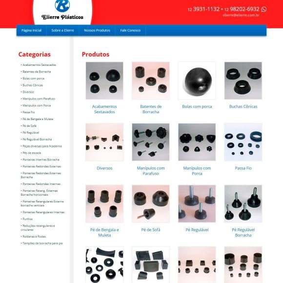Site Elierre Plásticos - Listagem de Produtos