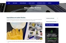 Captura de tela da página Laudos Técnicos do site Enavam Engenharia