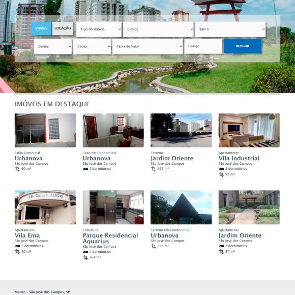 Site Tessima Imóveis - Lista de imóveis